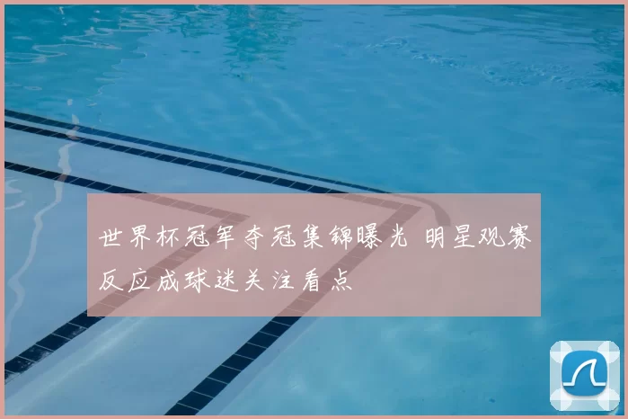 世界杯冠军夺冠集锦曝光 明星观赛反应成球迷关注看点